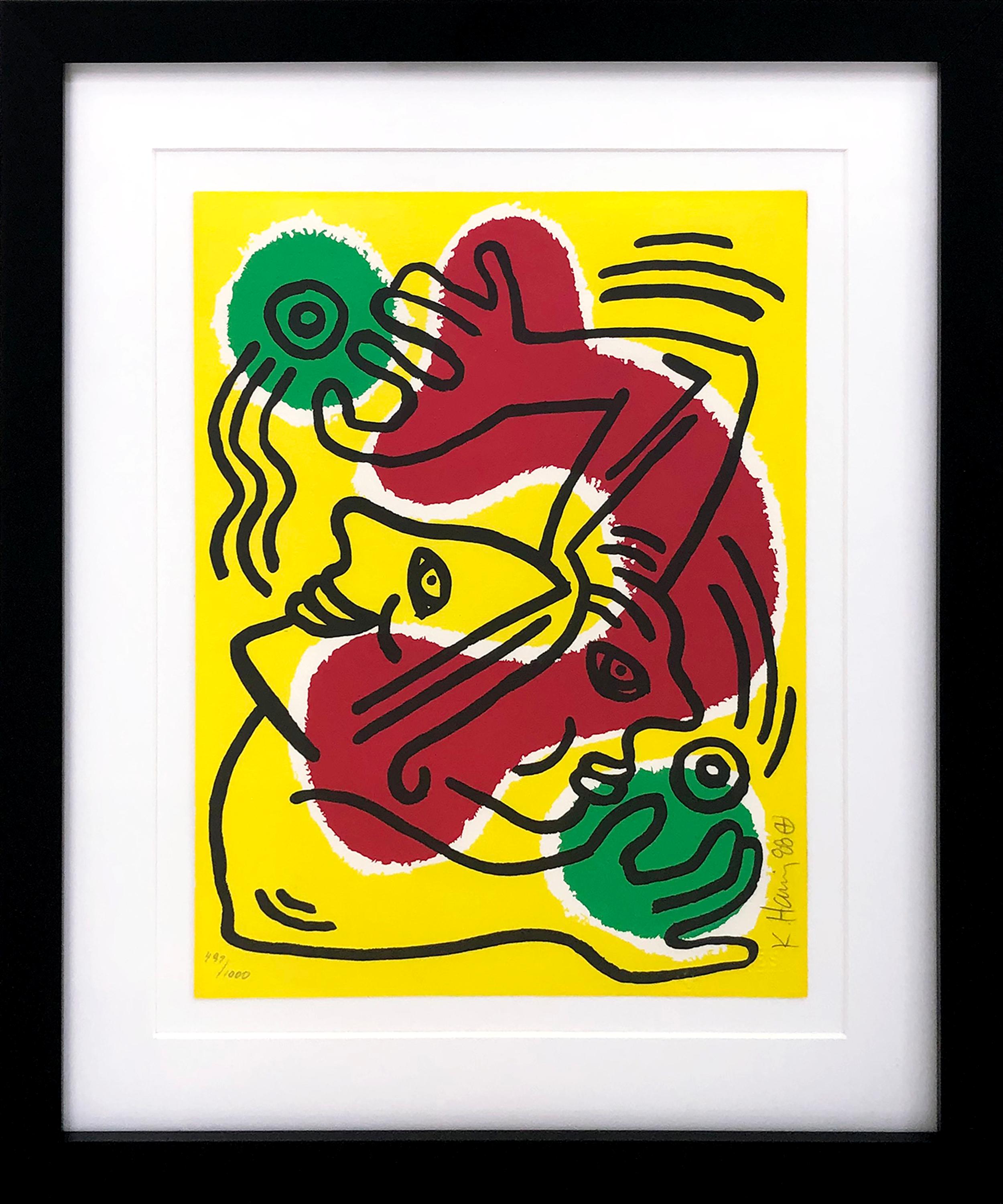 Figurative Print di Keith Haring - Giornata Internazionale del Volontariato (firmata a mano)