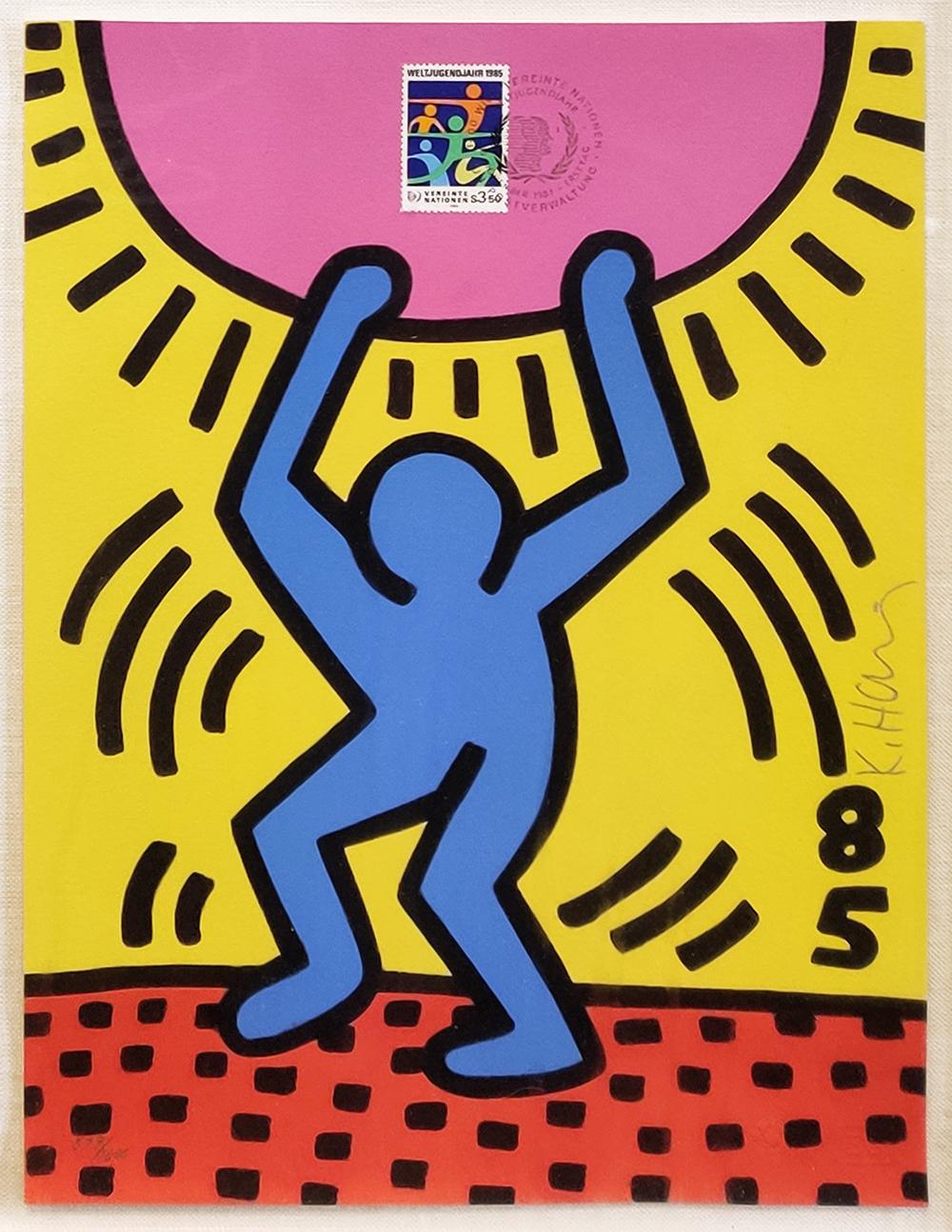 INTERNATIONAL YOUTH YEAR - Print by Keith Haring