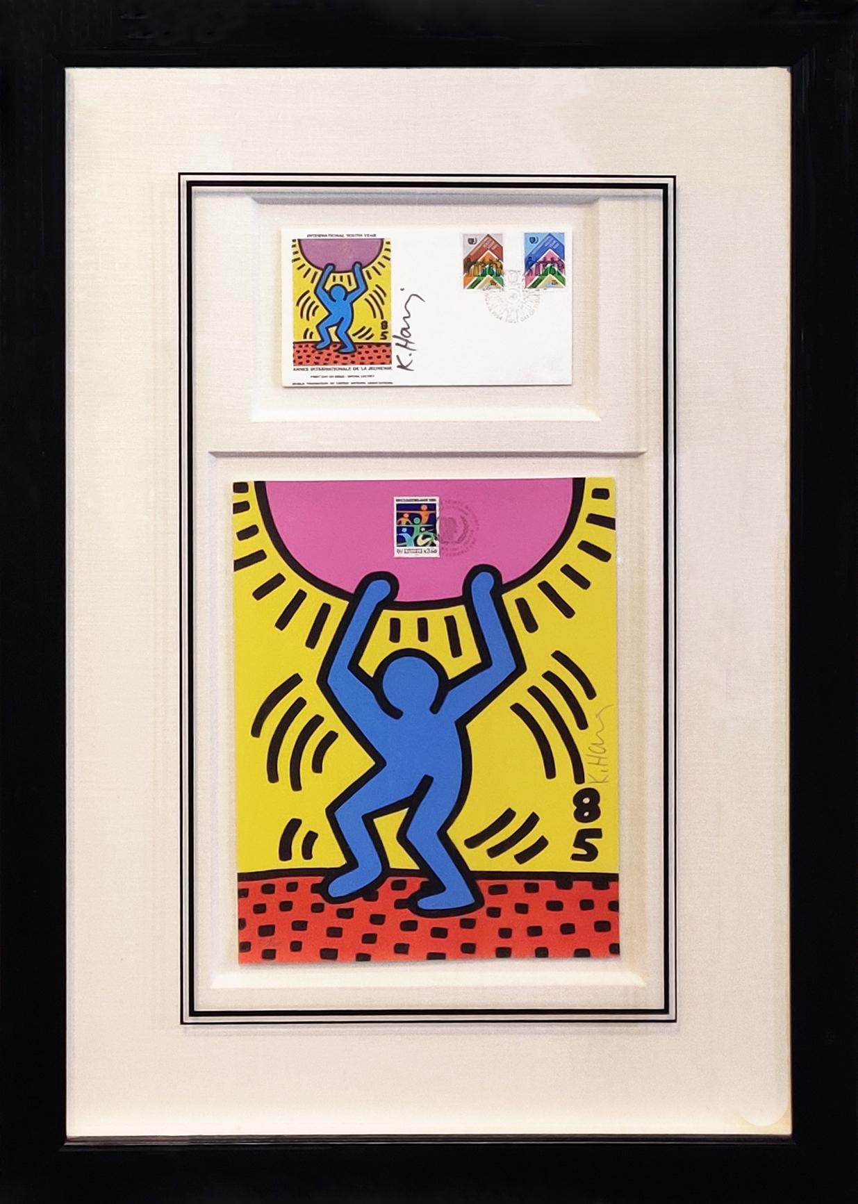 Keith Haring Portrait Print - INTERNATIONAL YOUTH YEAR