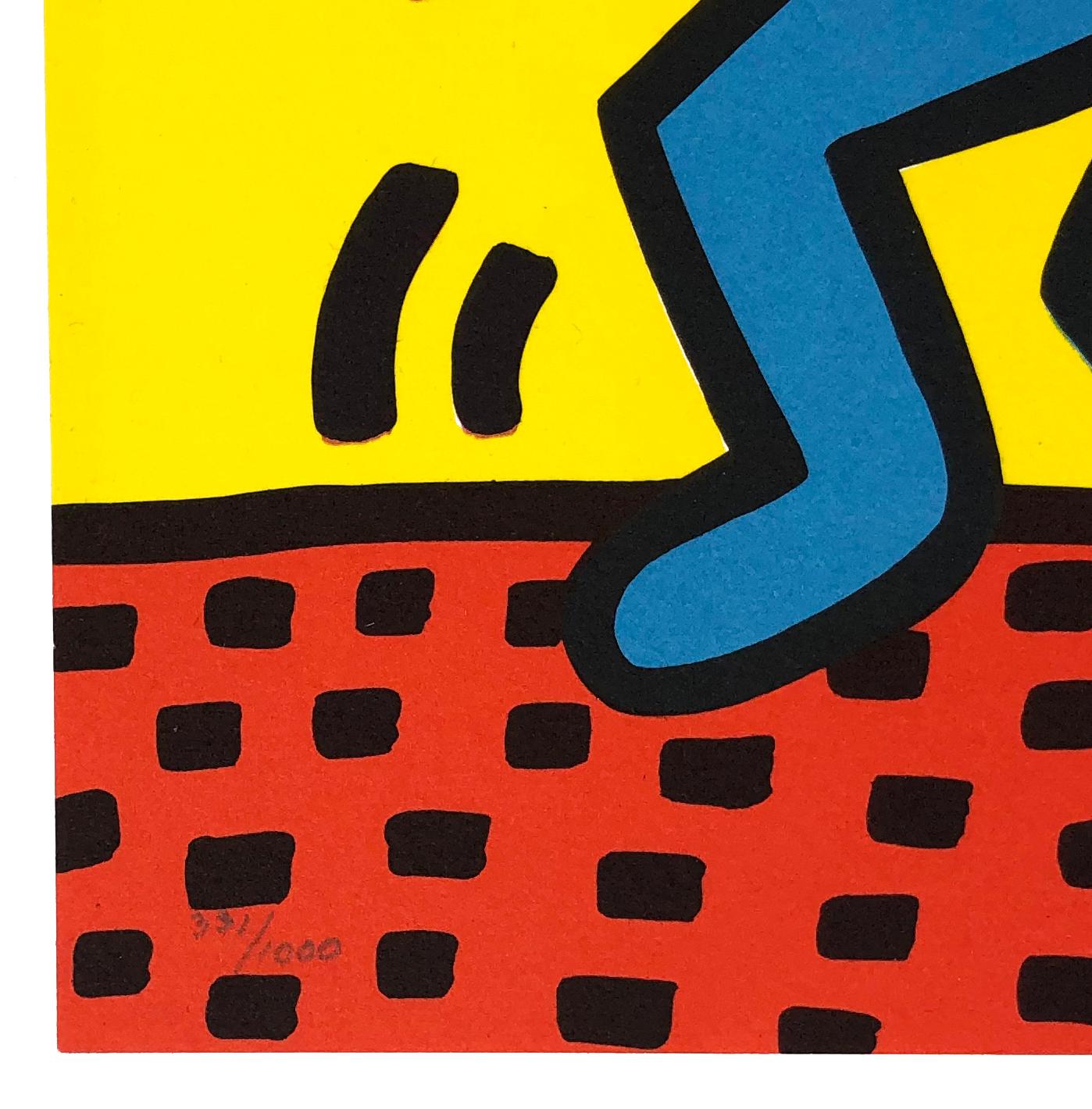 Année internationale de la jeunesse (lithographie encadrée et signée) - Print de Keith Haring