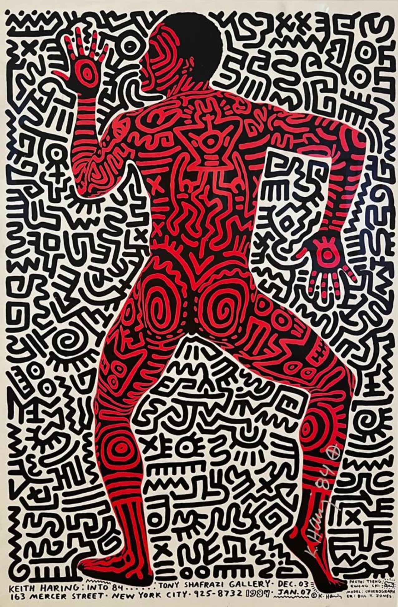 Into 84 - Impression de Keith Haring, signature rare 1