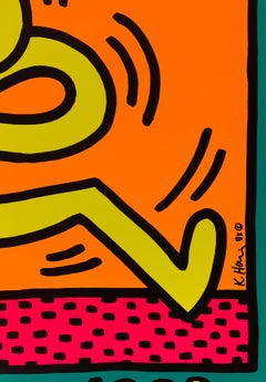 Jazz : Swing Guy (Green) - Original Vintage Screenprint Poster, Montreux, 1983