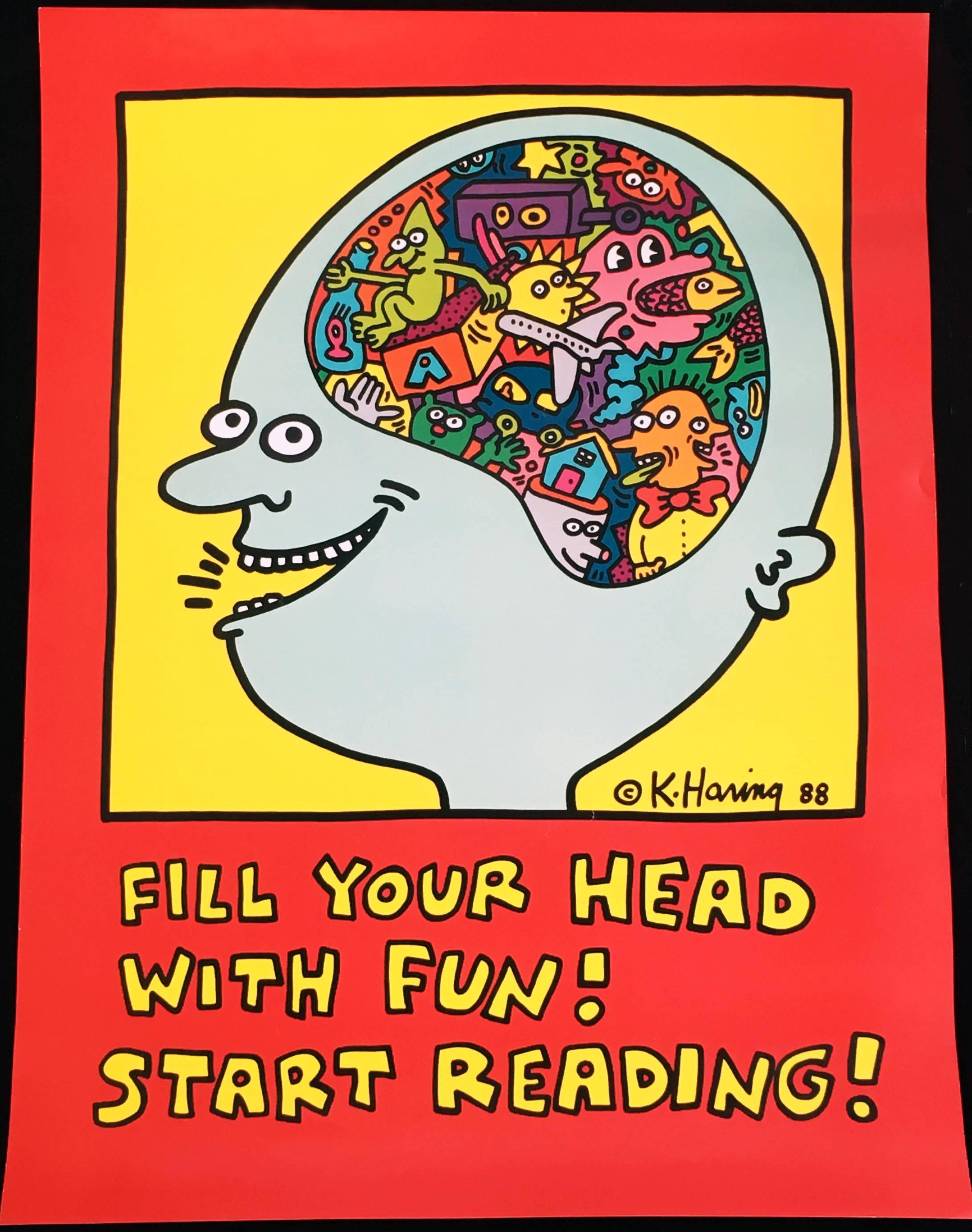 Keith Haring, remplissez votre tête de amusement ! Commencez à lire ! (estampes Keith Haring) 1