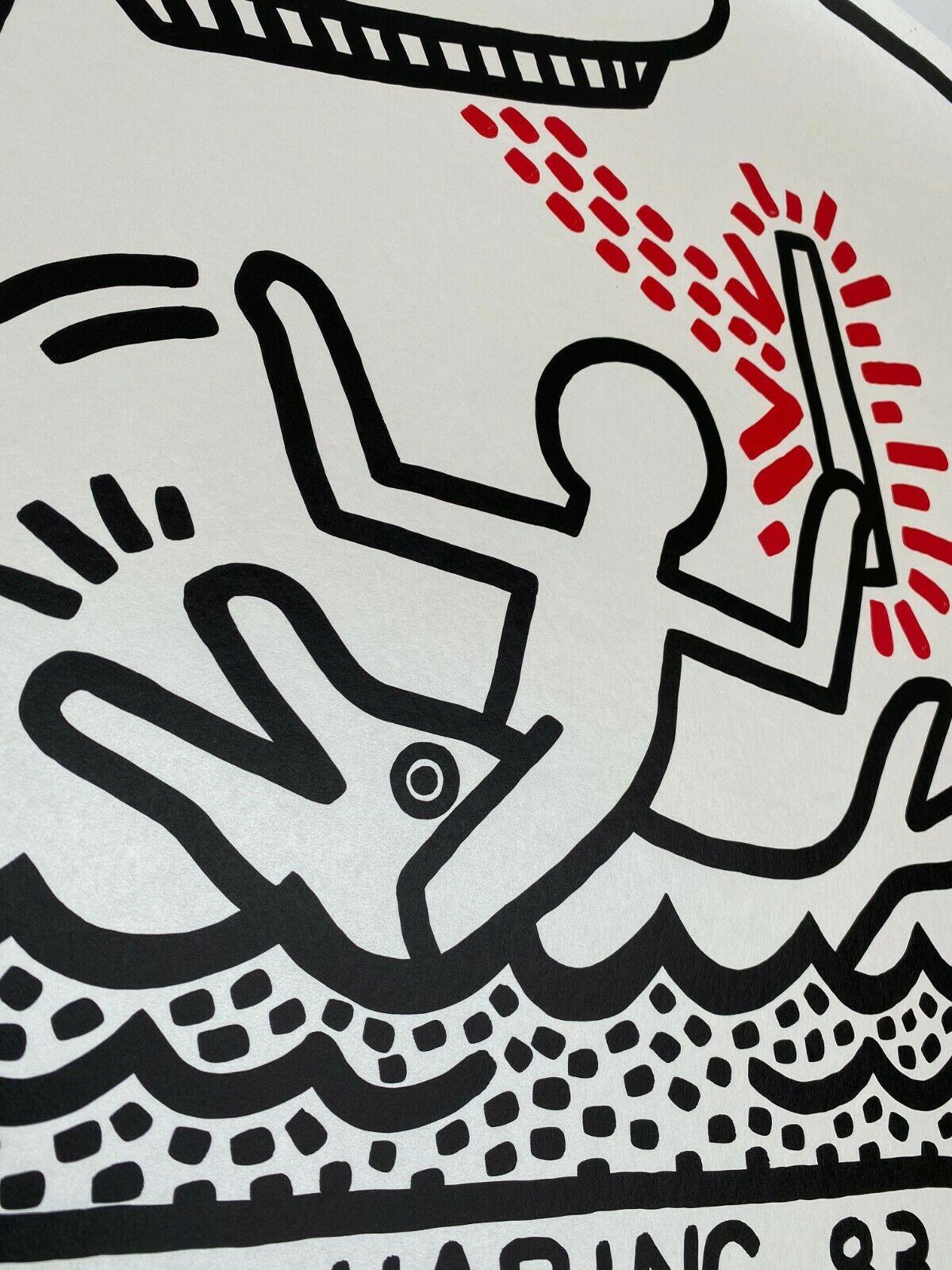 (Nach) Keith Haring. Galerie Watari, Ausstellungsplakat, 1983 Lithographie  im Angebot 2