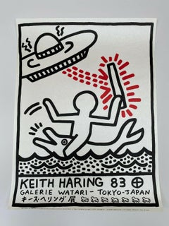 (After) Keith Haring. Galerie Watari, exhibition poster, 1983 Lithograph 