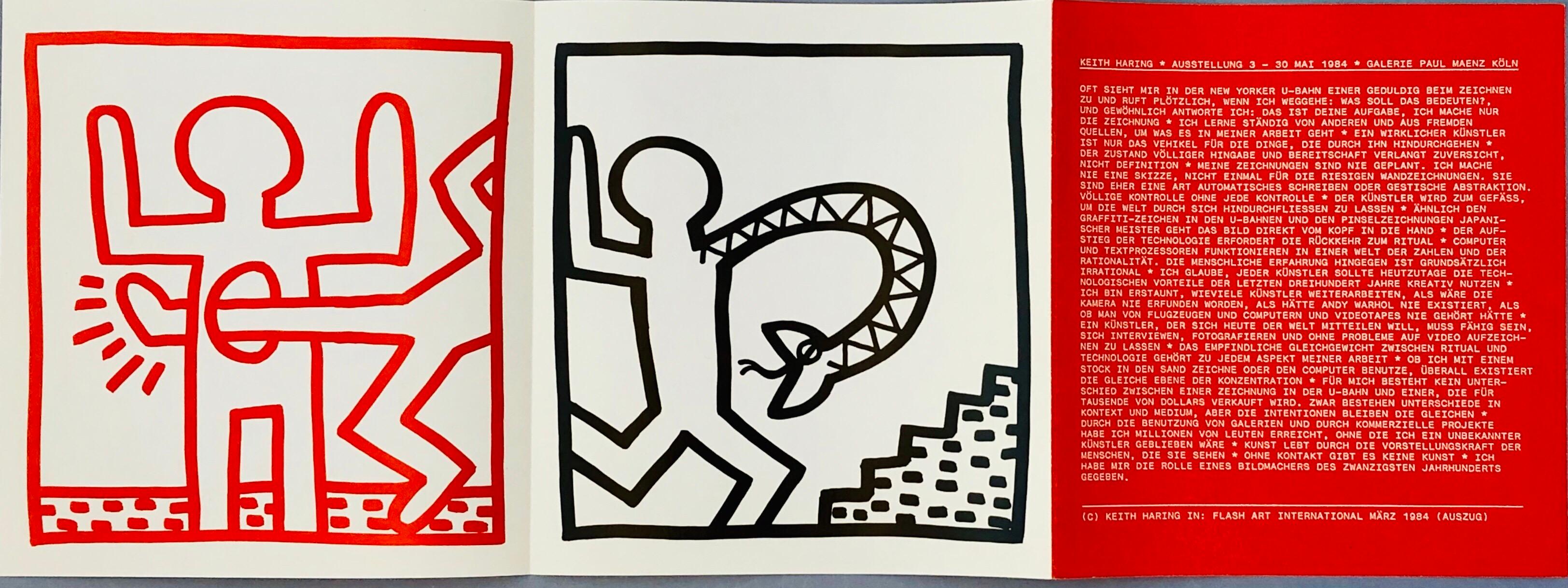 Keith Haring 1984 poster announcement (Keith Haring at Paul Maenz 1984) For Sale 1