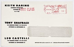 Keith Haring 1985 announcement (Keith Haring Tony Shafarzi Leo Castelli)