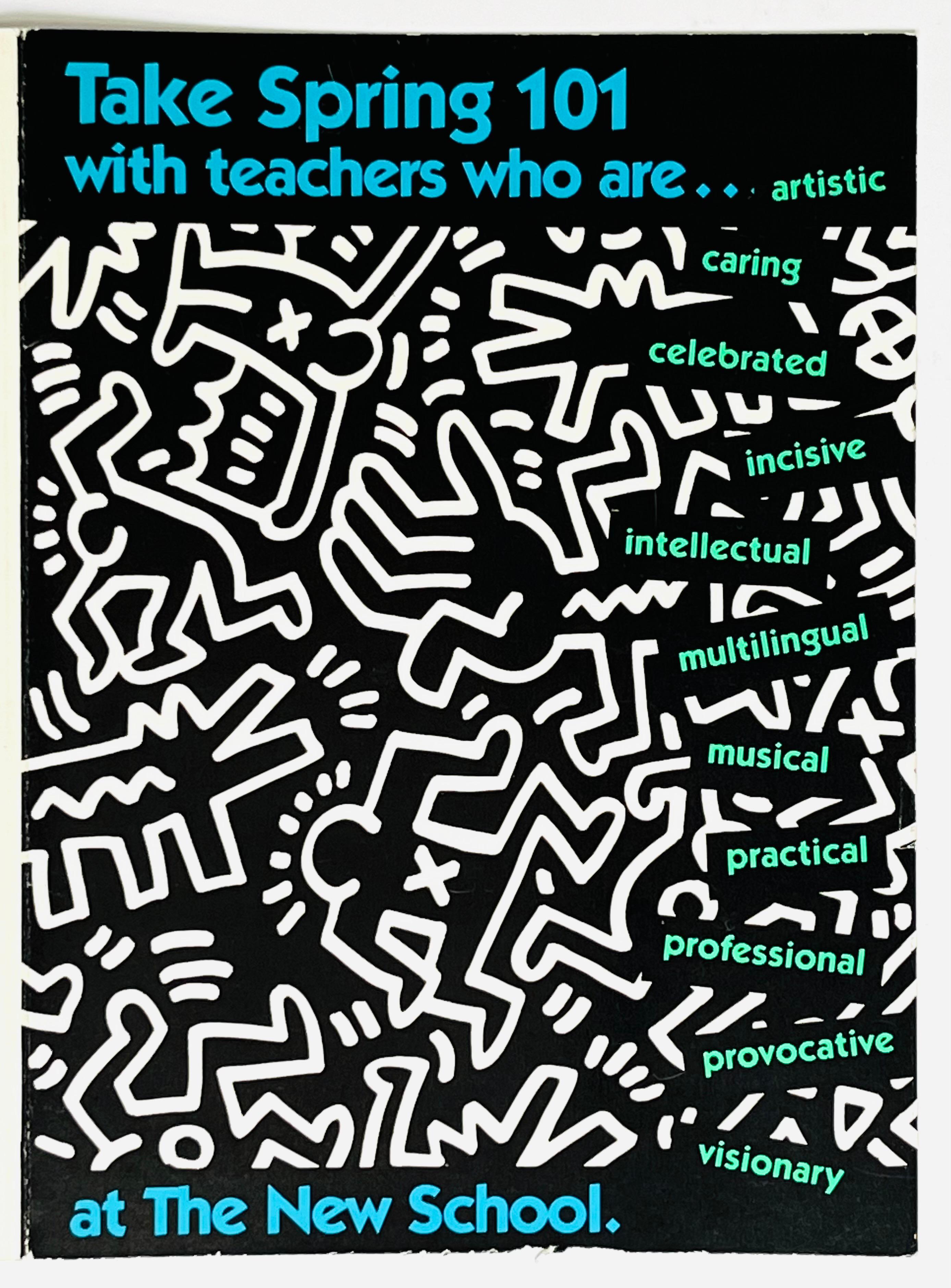 Keith Haring 1986 illustration art (Keith Haring new school) For Sale 1