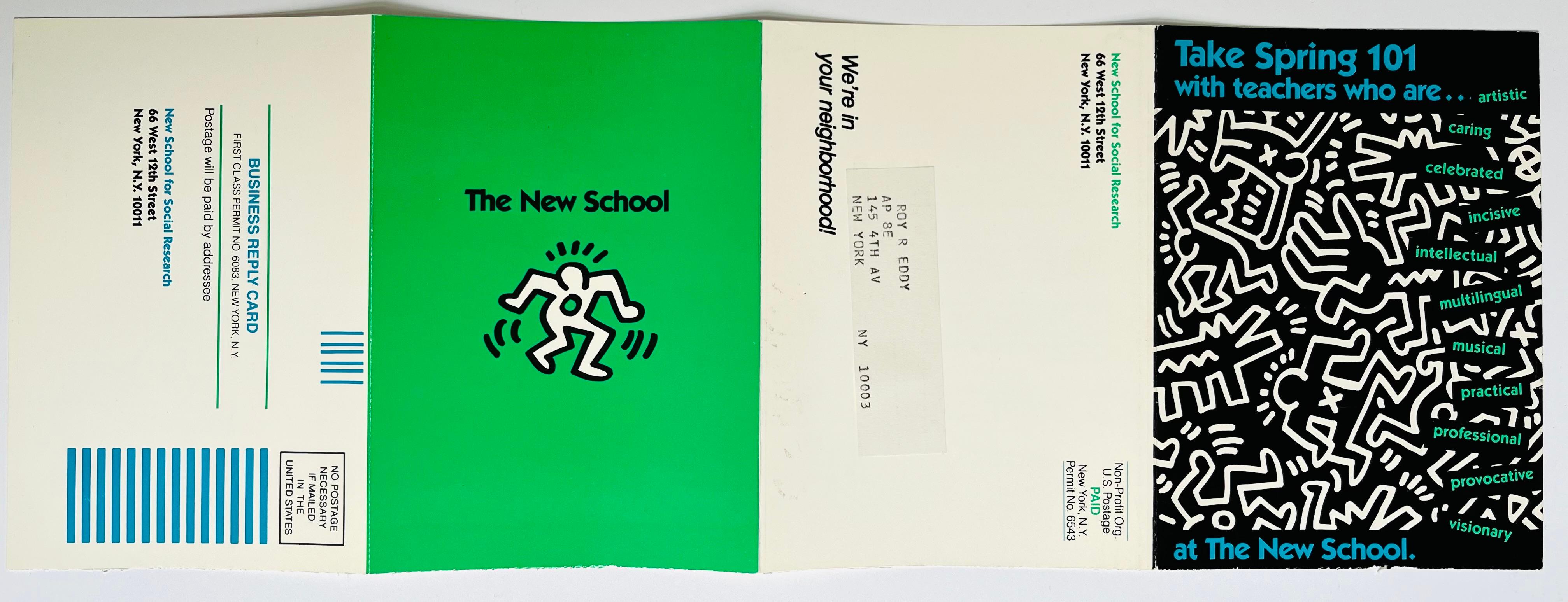Keith Haring 1986 illustration art (Keith Haring new school) For Sale 2