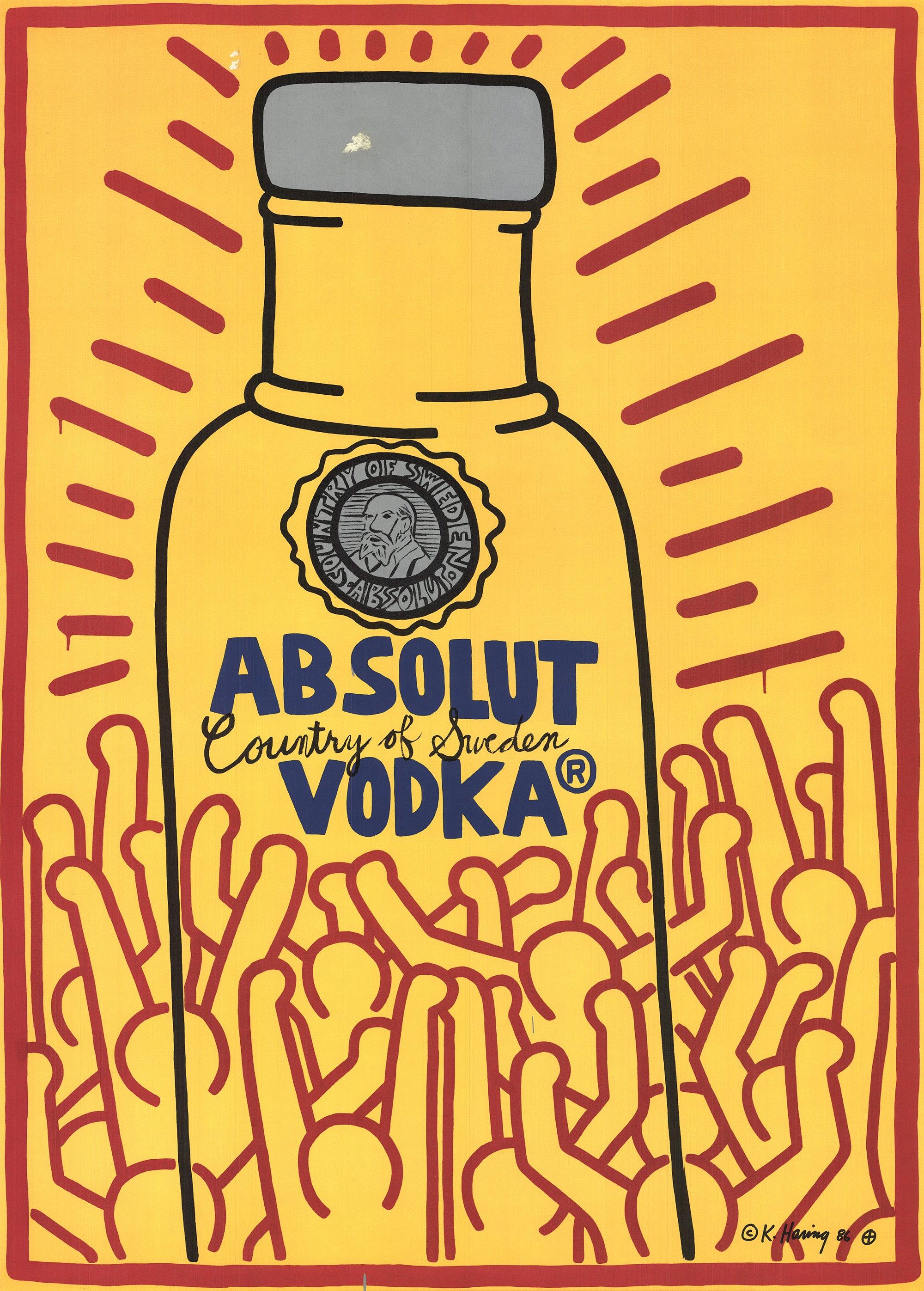 KEITH HARING Absolute Vodka - Pop Art Print by Keith Haring