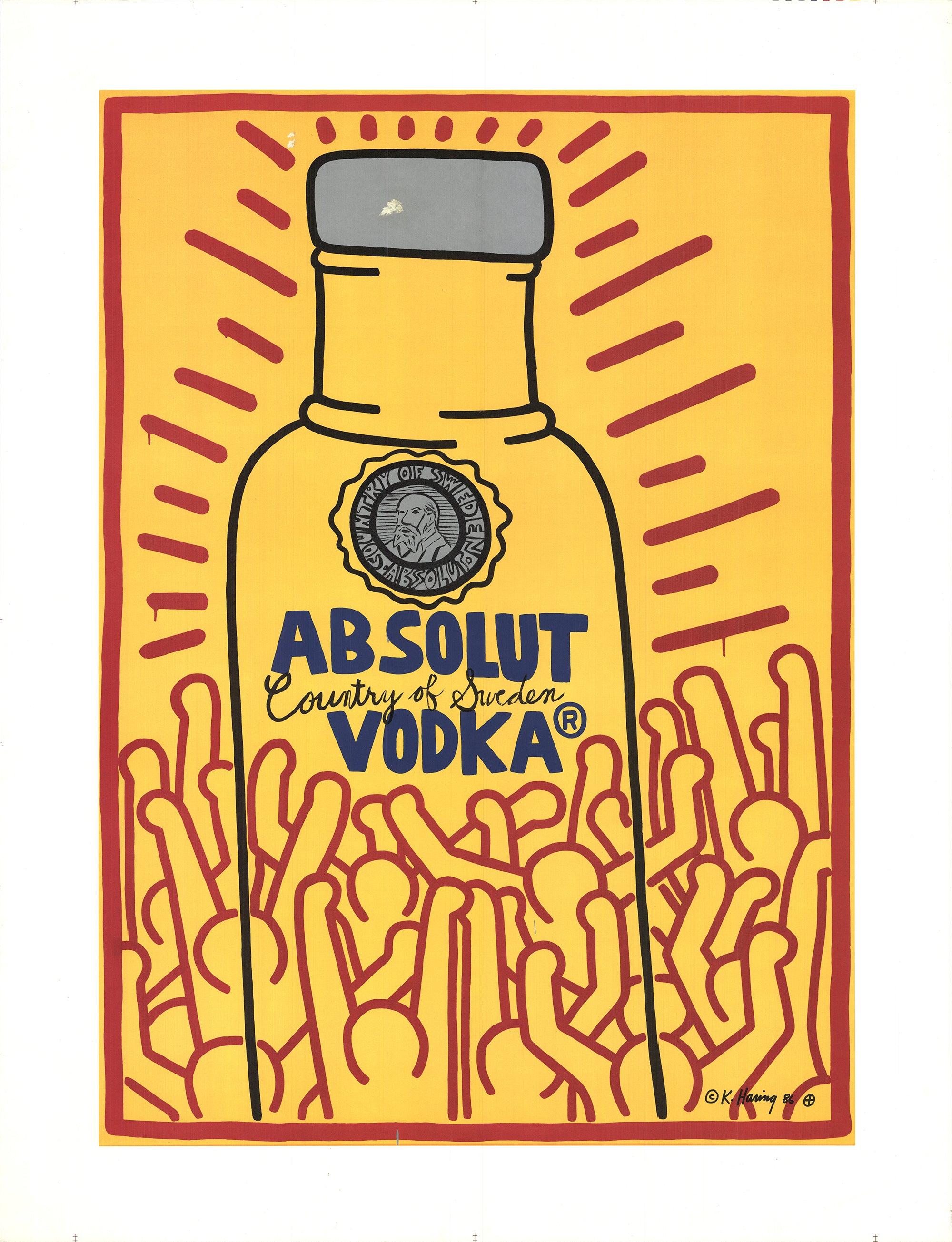 KEITH HARING Absolute Vodka - Print by Keith Haring