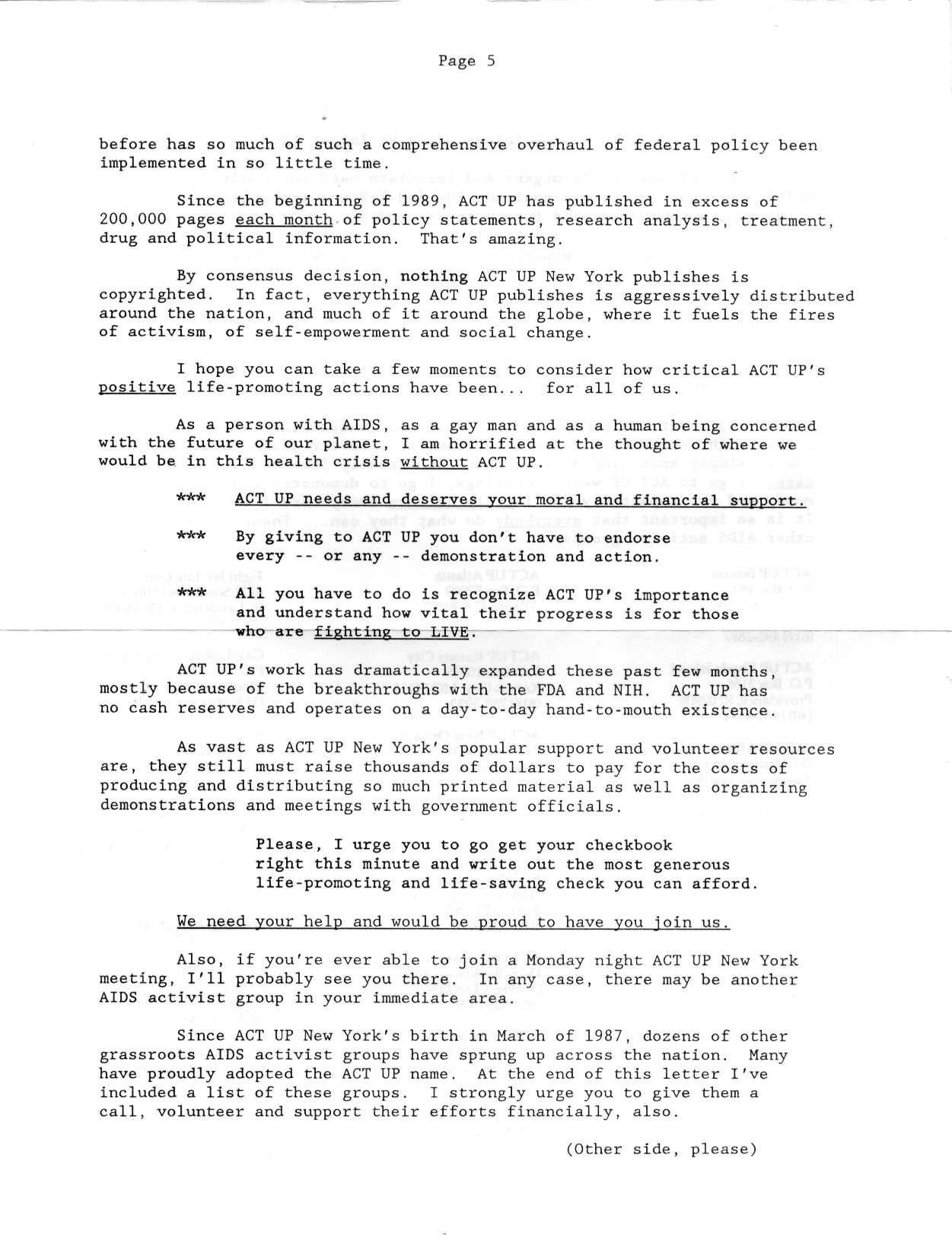 Keith Haring Act Up 1989 mailer (Keith Haring activist) 1