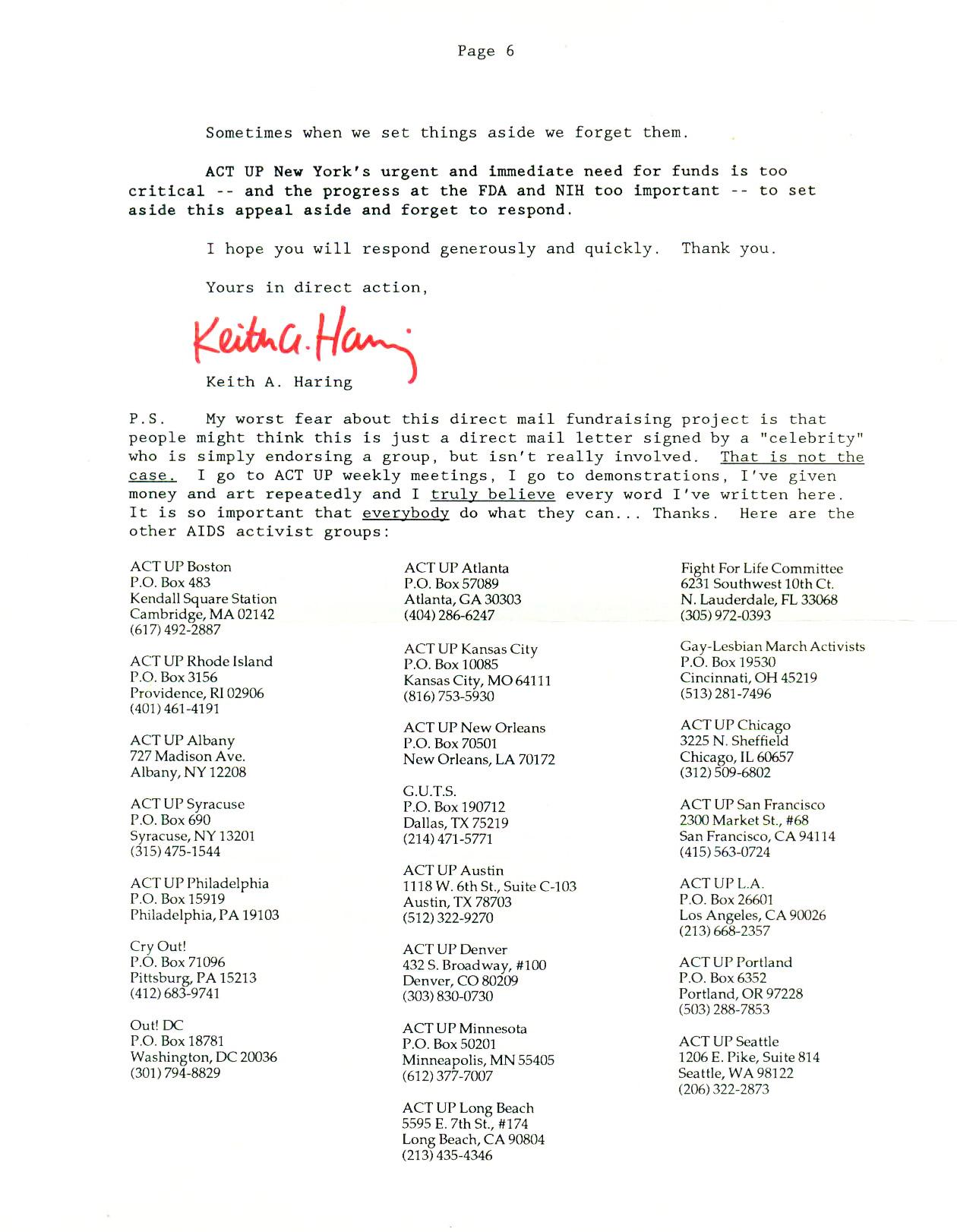 Keith Haring Act Up 1989 Maler (Keith Haring Aktivist) im Angebot 5