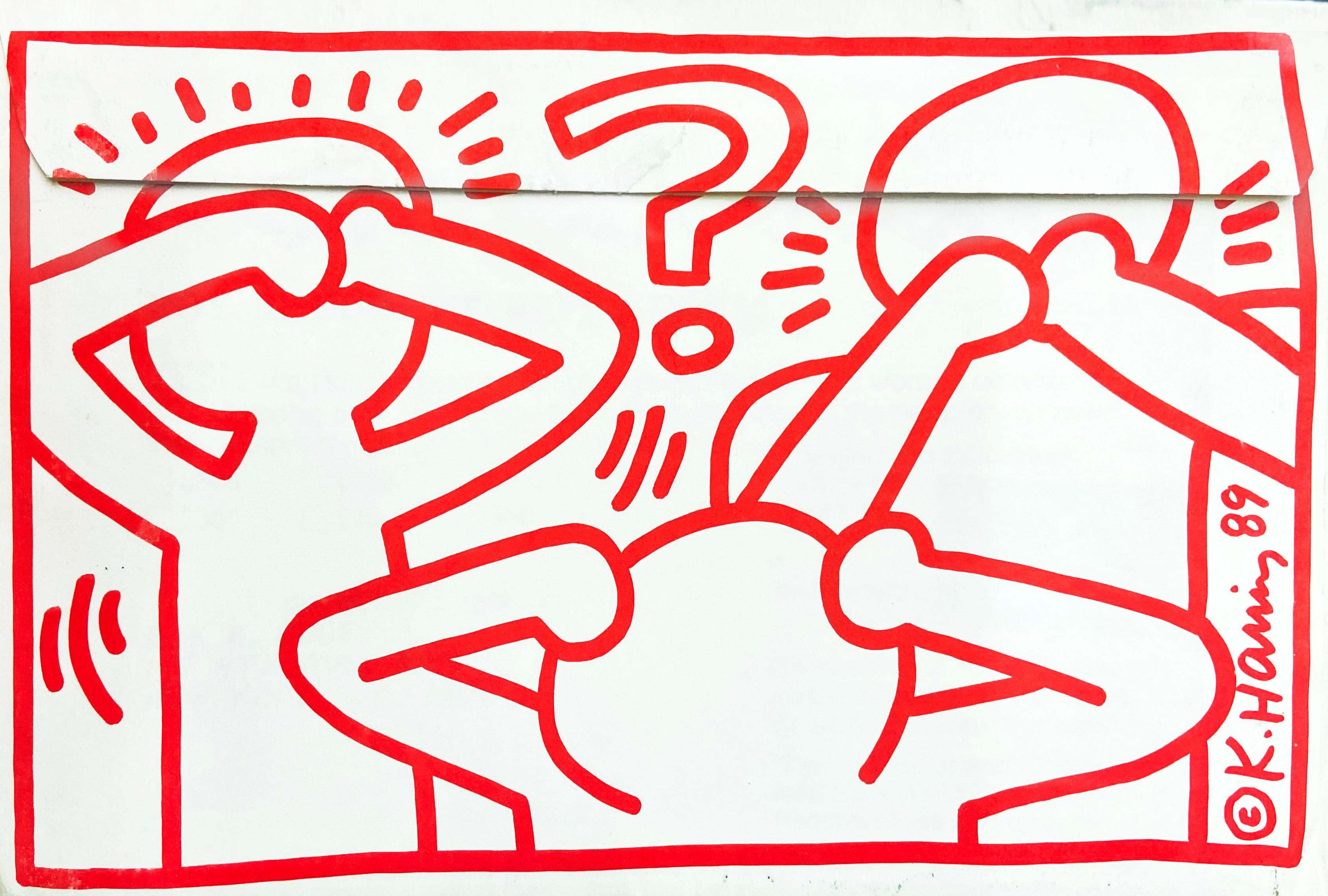 keith haring act up poster