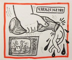 Vintage Keith Haring "Against all odds" 1990