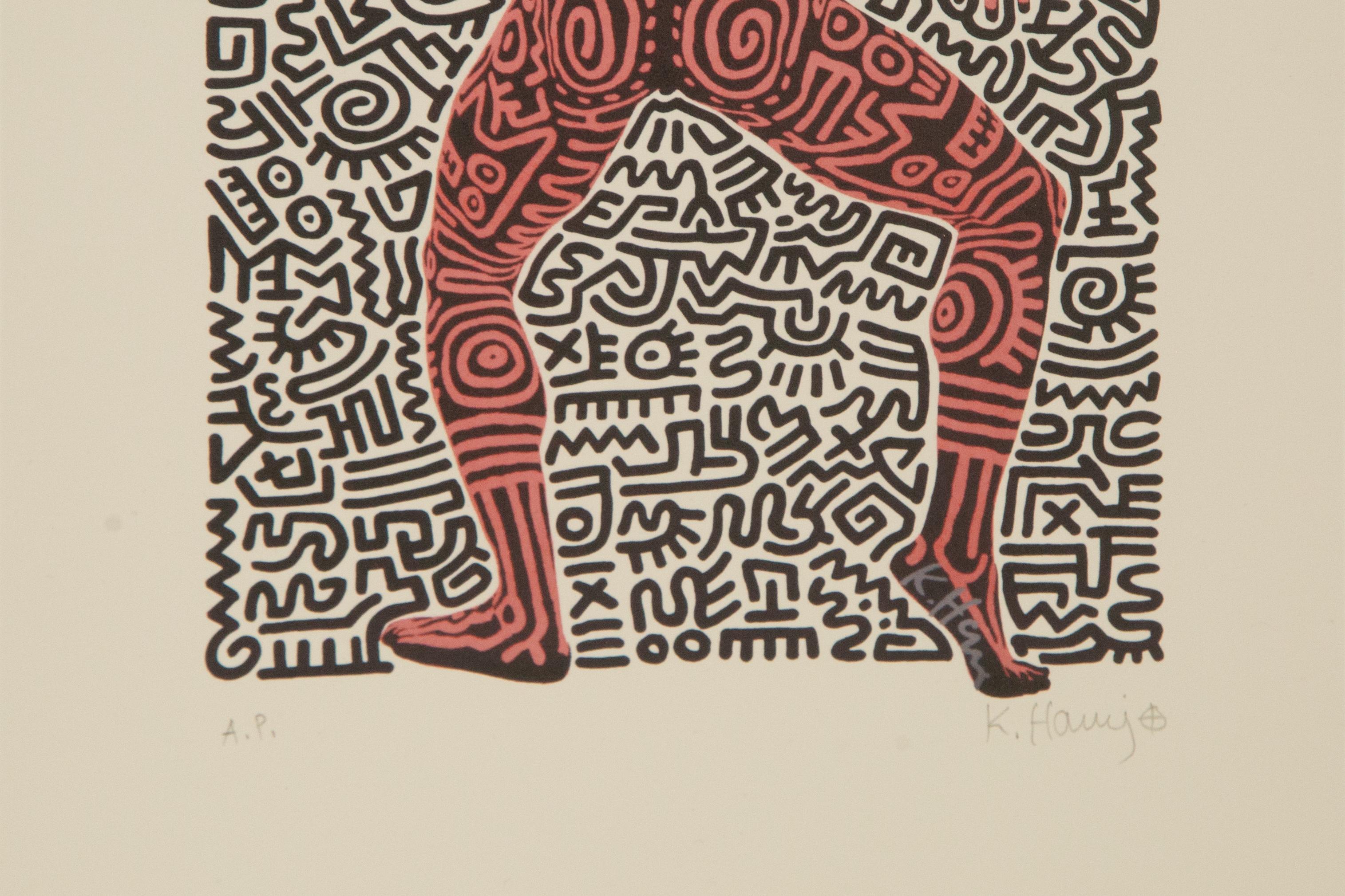 Keith Haring ( American, 1958 - 1990 ) Pop Art Limited Edition Lithograph For Sale 3