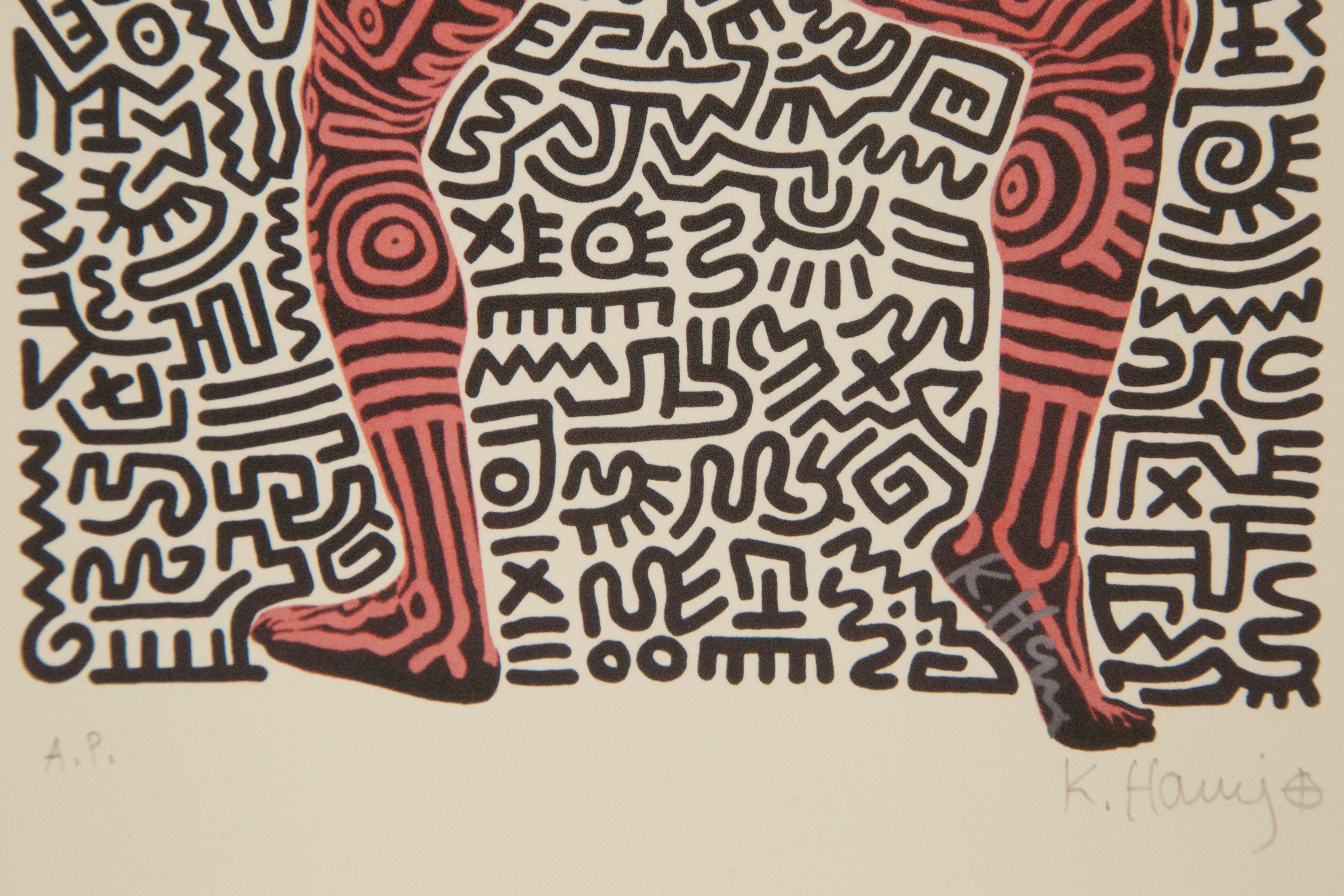 Keith Haring ( American, 1958 - 1990 ) Pop Art Limited Edition Lithograph For Sale 7