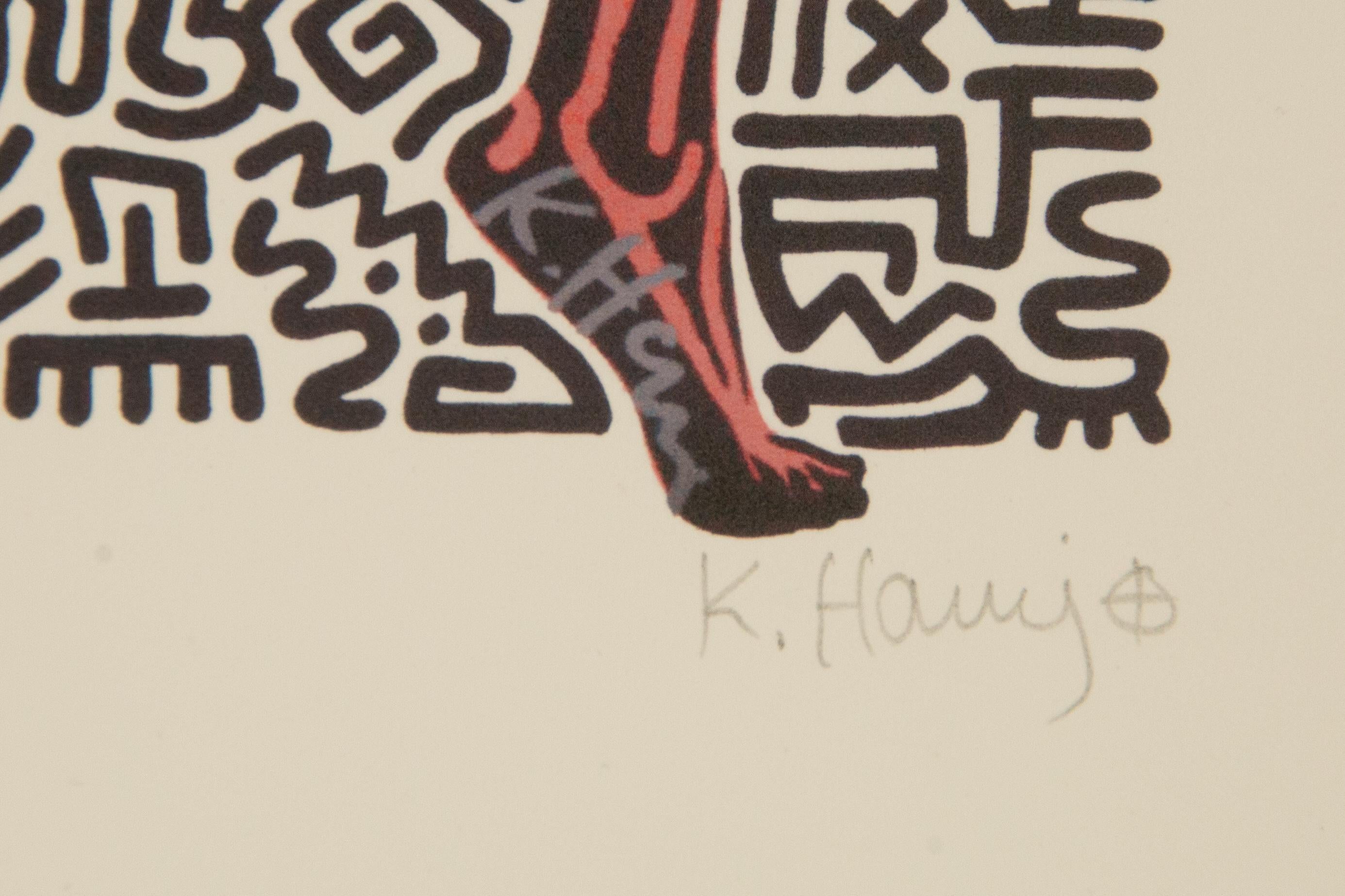 Keith Haring ( American, 1958 - 1990 ) Pop Art Limited Edition Lithograph For Sale 8