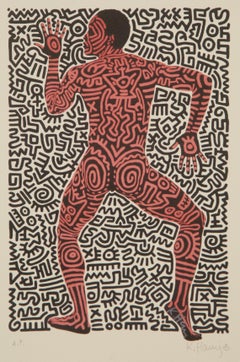 Keith Haring ( American, 1958 - 1990 ) Pop Art Limited Edition Lithograph
