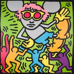 Keith Haring-Andy Mouse - Poster