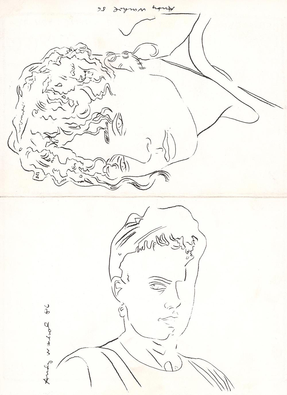 Keith Haring, Andy Warhol 1986:
Seltene, sehr gesuchte übergroße Klappkarte / Poster von 1986, illustriert von Keith Haring & Andy Warhol (Rückseite). Dieses selten erhältliche Werk wurde von Haring & Warhol anlässlich des Martin Fund illustriert: