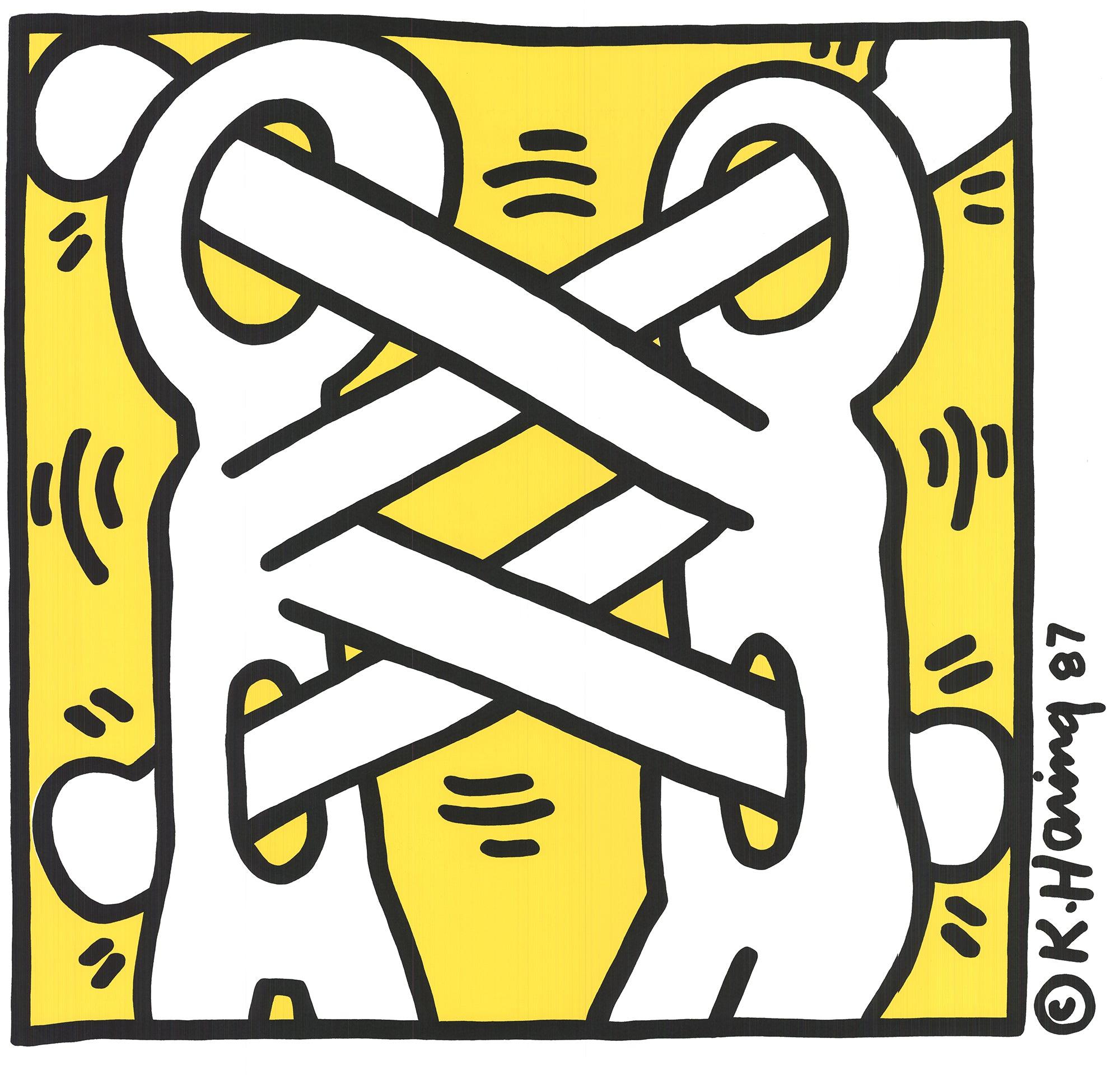 KEITH HARING Art Attack on AIDS, 1988 - Pop Art Print by Keith Haring