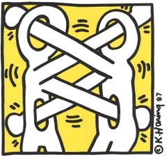 KEITH HARING Art Attack on AIDS, 1988 Vintage Pop Art