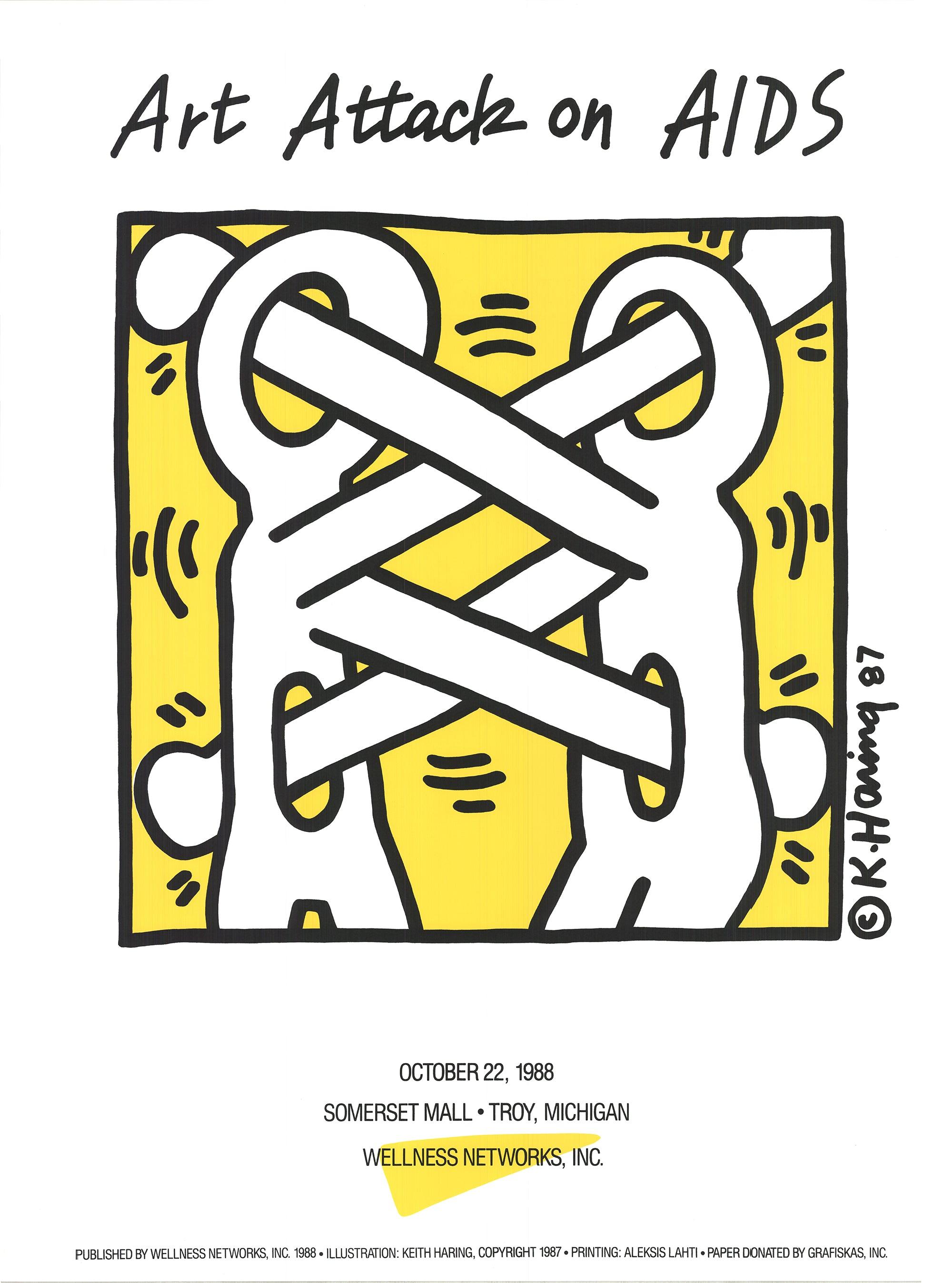 KEITH HARING Art Attack on AIDS, 1988 - Print by Keith Haring