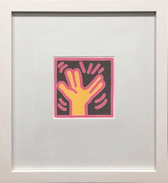 Keith Haring 'Avril' 1990 Offset Lithograph Print, Framed, Mint