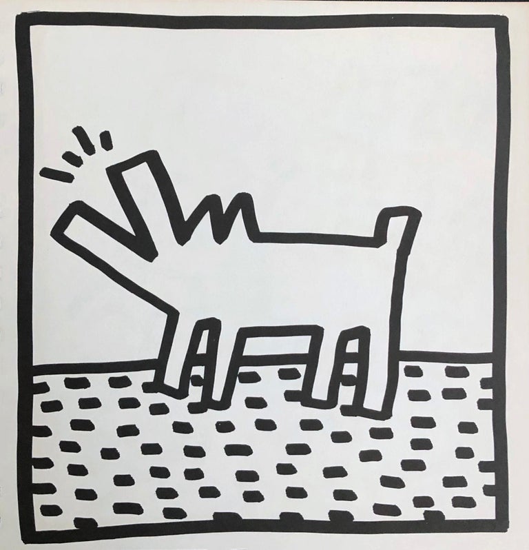 Keith Haring - Keith Haring barking dog lithograph 1982 (Haring ...