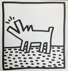 Keith Haring (untitled) barking dog lithograph 1982 (Keith Haring prints)