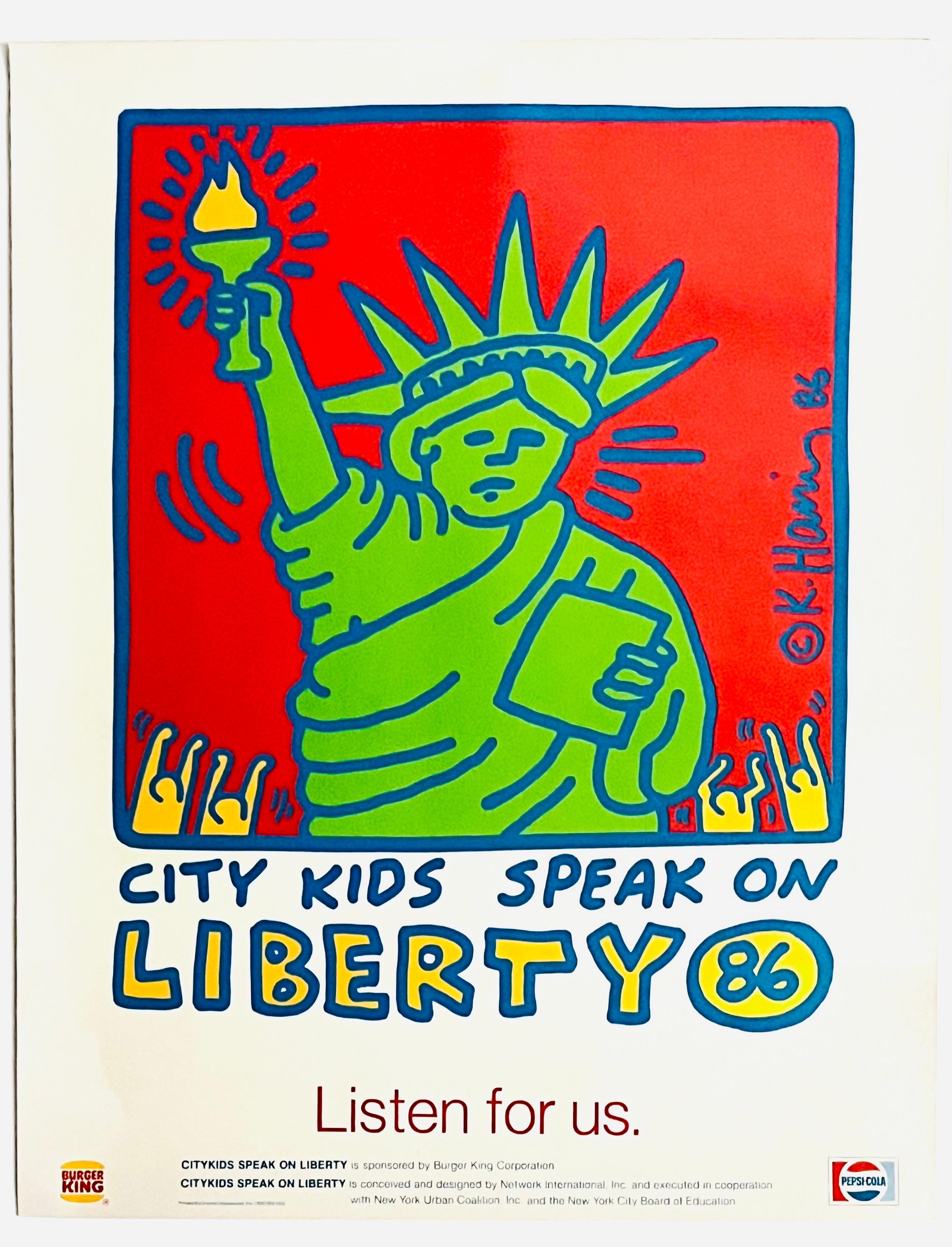 Keith Haring Citykids 1986 (cartel) en venta 4