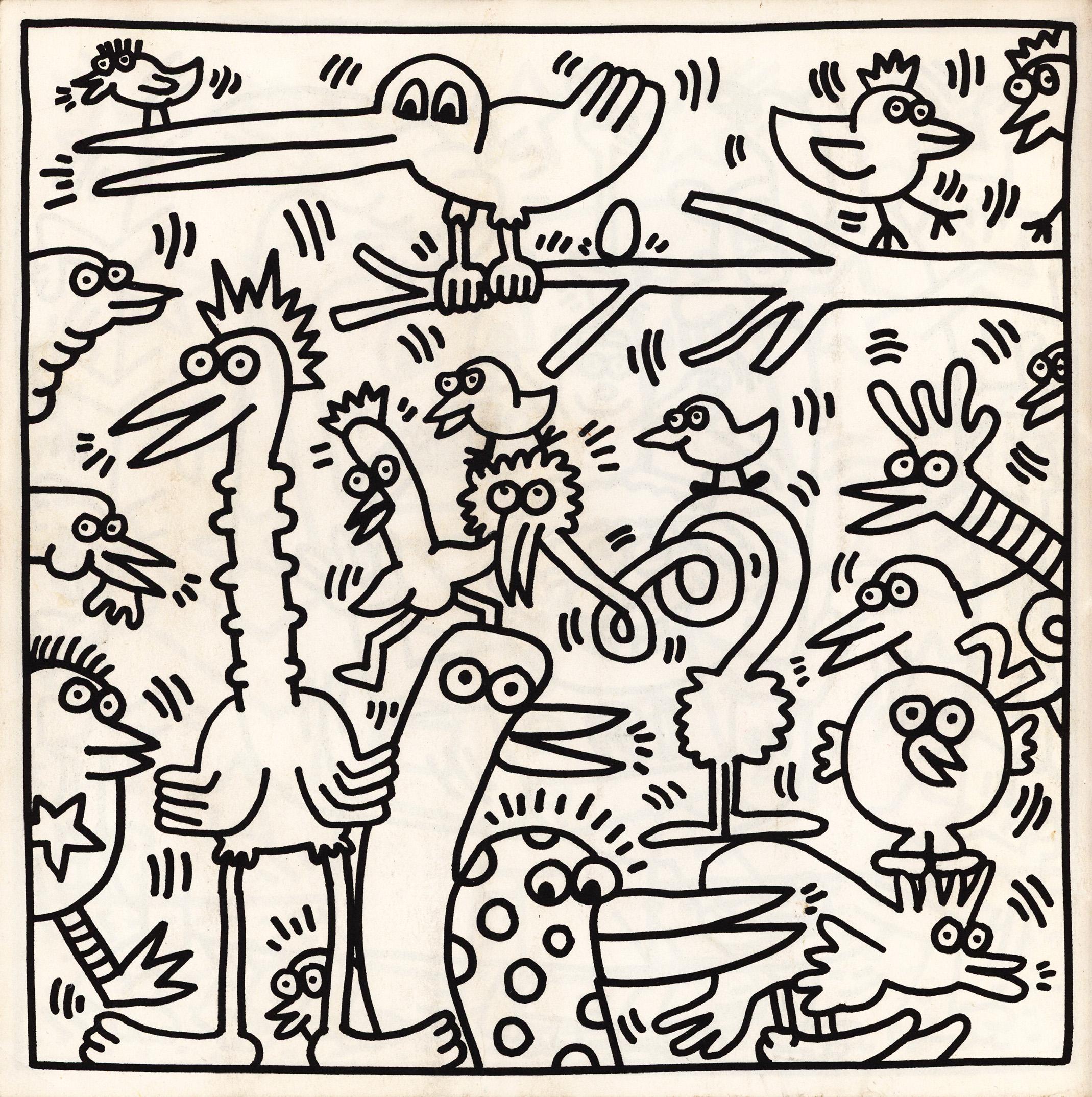 Libro da colorare di Keith Haring 1986 (Keith Haring Pop Shop 1986) 3