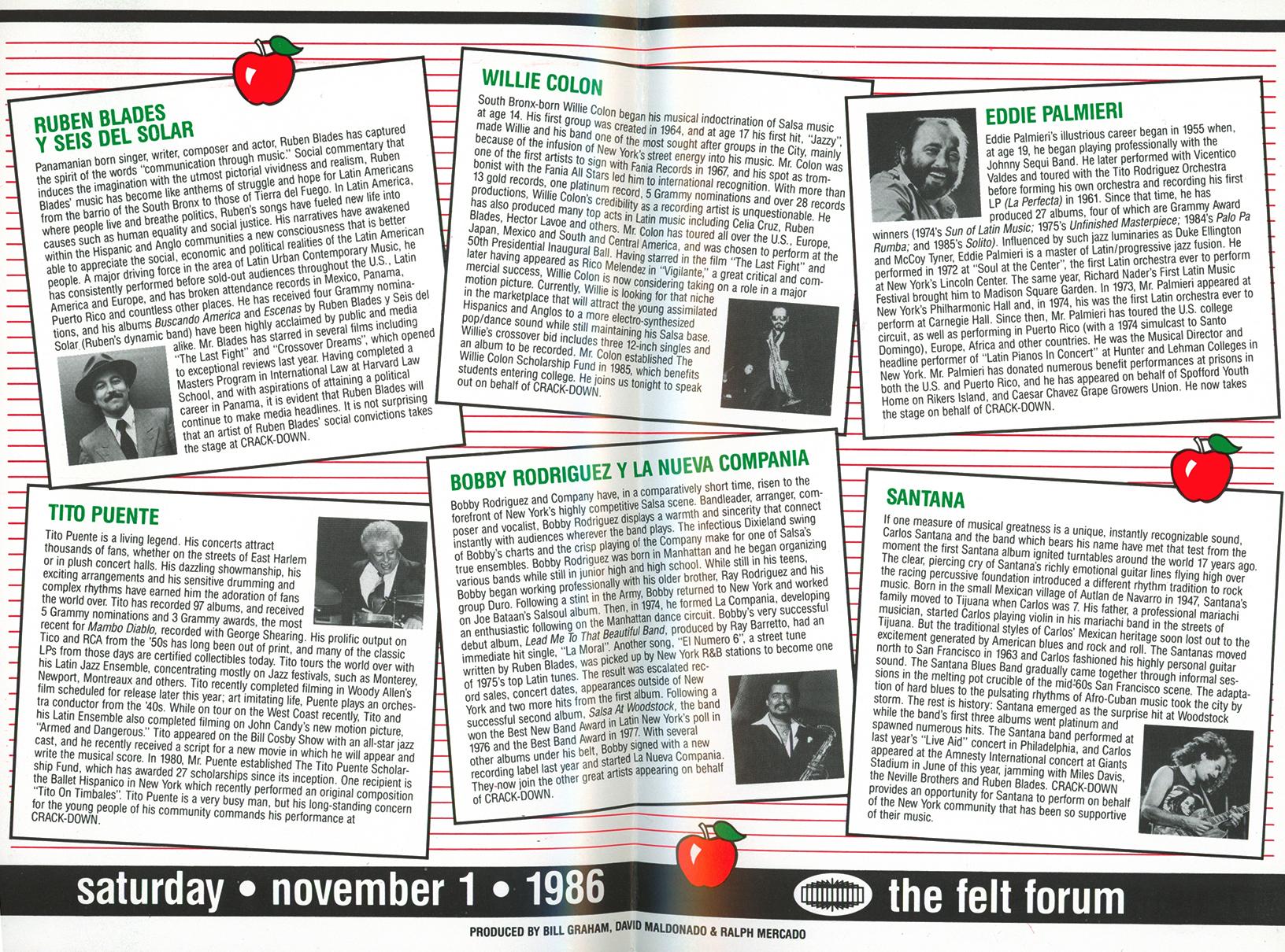 Keith Haring Crack Down! 1986 (vintage program) For Sale 1