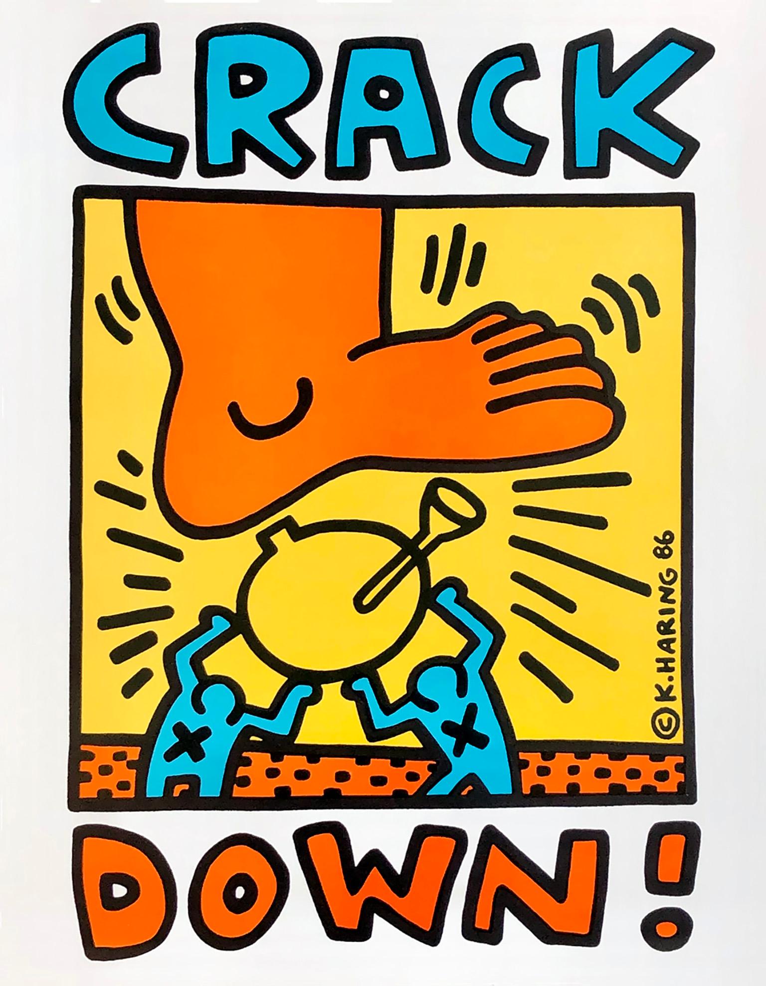Keith Haring: Craquelé-Daunen! (Keith Haring 1986) im Angebot 1