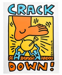 Vintage KEITH HARING Crack Down Poster