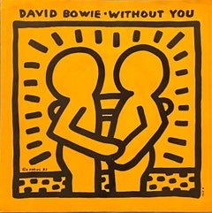 Retro Keith Haring David Bowie Vinyl Record Art (Keith Haring album art)