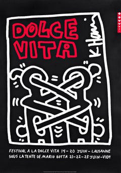 Vintage Keith Haring Dolce Vita poster 1991 (Keith Haring Switzerland) 