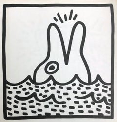 Keith Haring Dolphin (untitled) lithograph 1982 (Keith Haring prints) 