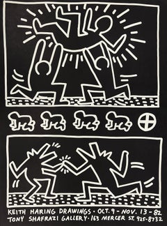 Vintage Keith Haring Drawings (1982 Tony Shafrazi exhibition poster) 