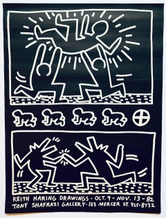 Keith Haring Drawings poster 1982 (Keith Haring Tony Shafrazi gallery 1982)
