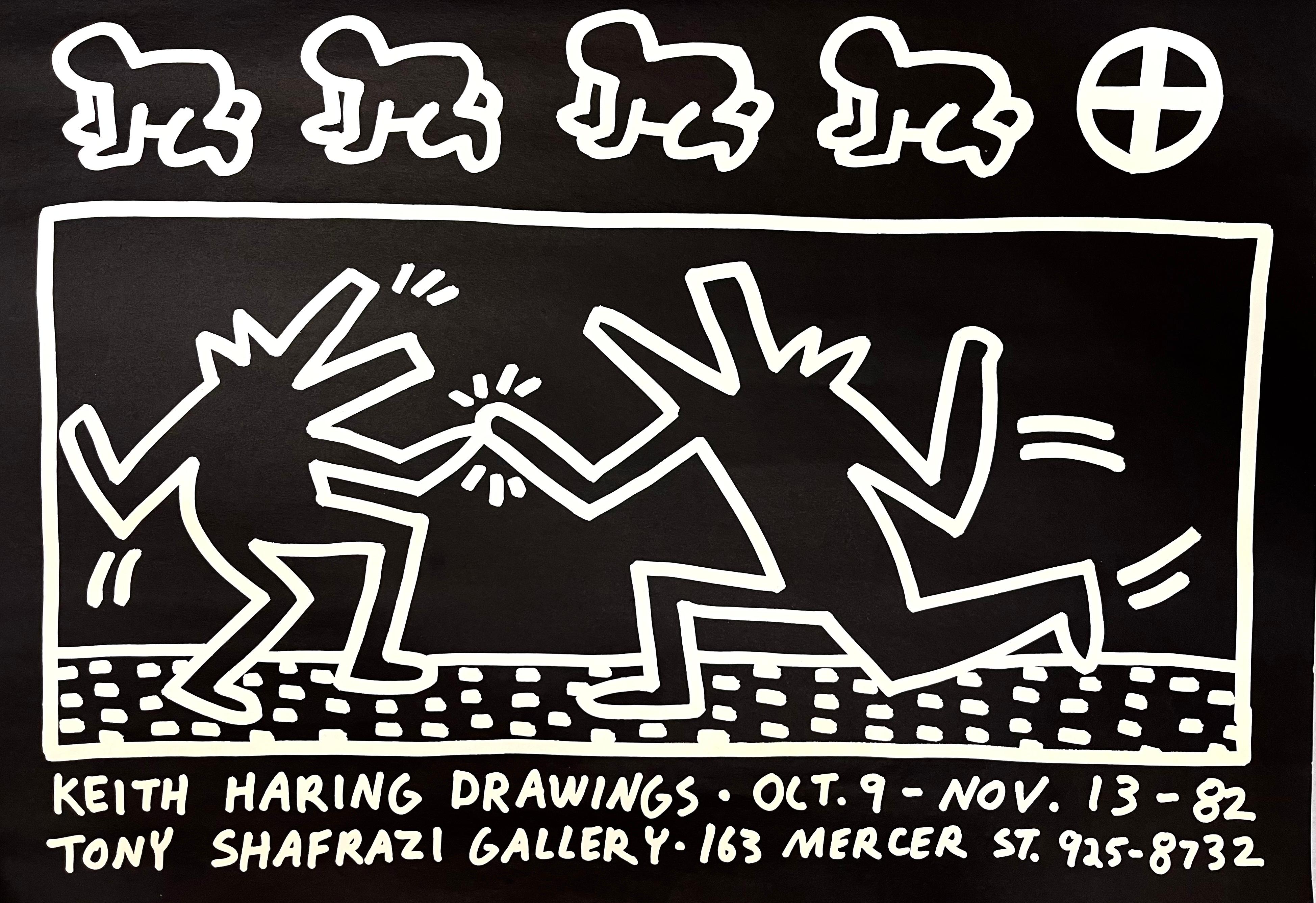 Keith Haring Drawings poster 1982 (Keith Haring Tony Shafrazi gallery 1982)  For Sale 4