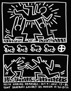 Keith Haring Drawings poster 1982 (Keith Haring Tony Shafrazi gallery 1982) 