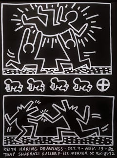 Retro Keith Haring Drawings (Tony Shafrazi Gallery) Poster