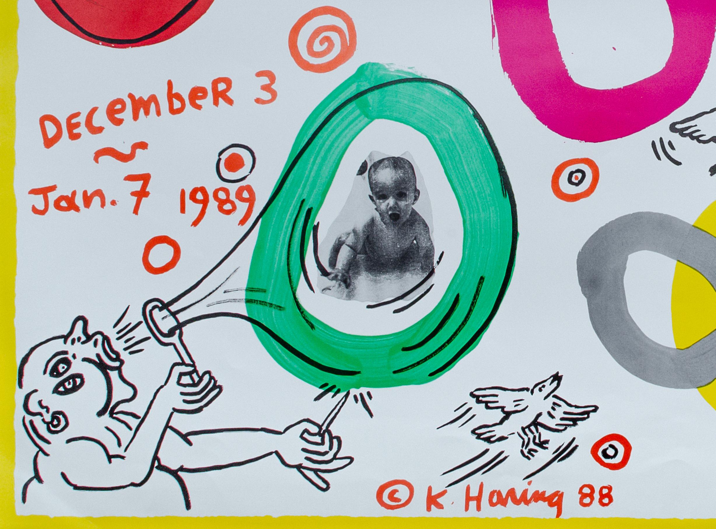 Cartel de exposición de Keith Haring para la Galería Tony Shafrazi en venta 1