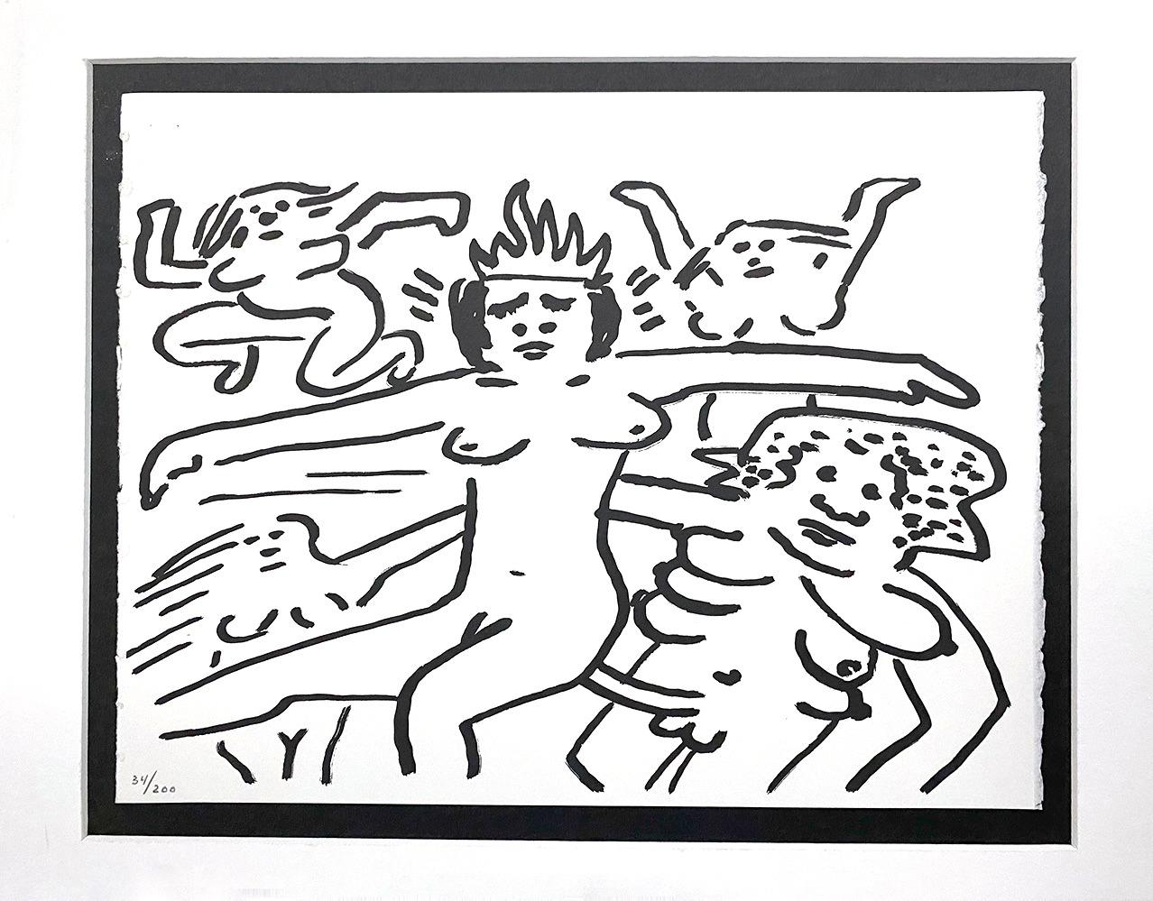 Keith Haring Fault Lines 1986 (4 works) For Sale 5
