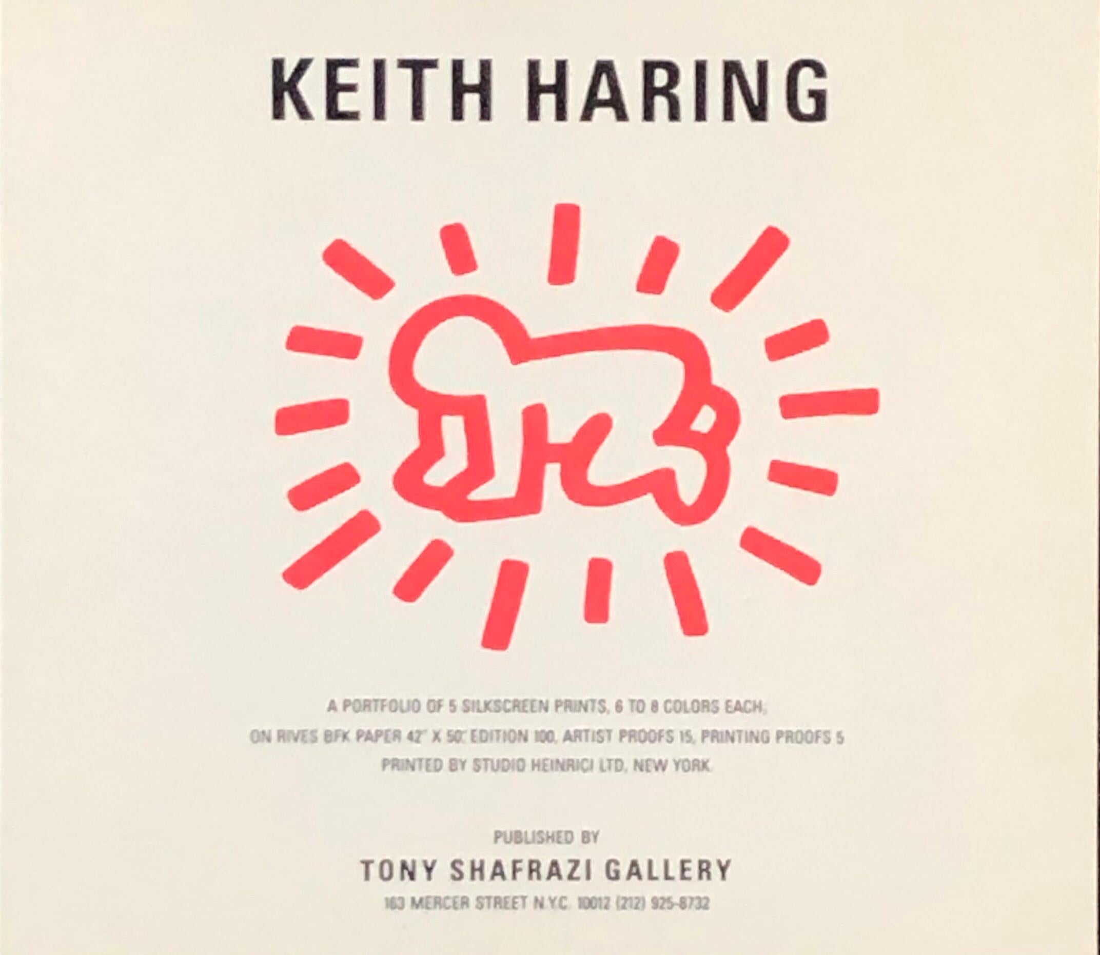 Keith Haring Fertility: set of 5 announcements 1983 (Keith Haring Tony Shafrazi) For Sale 9