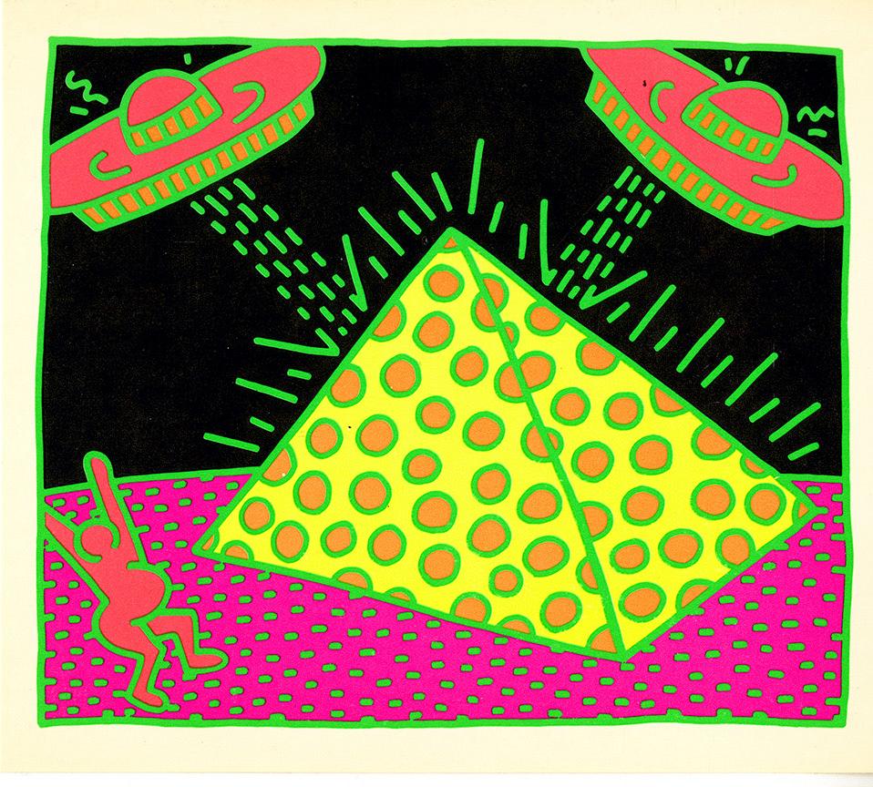 Keith Haring Fertility: set of 5 announcements 1983 (Keith Haring Tony Shafrazi) For Sale 1