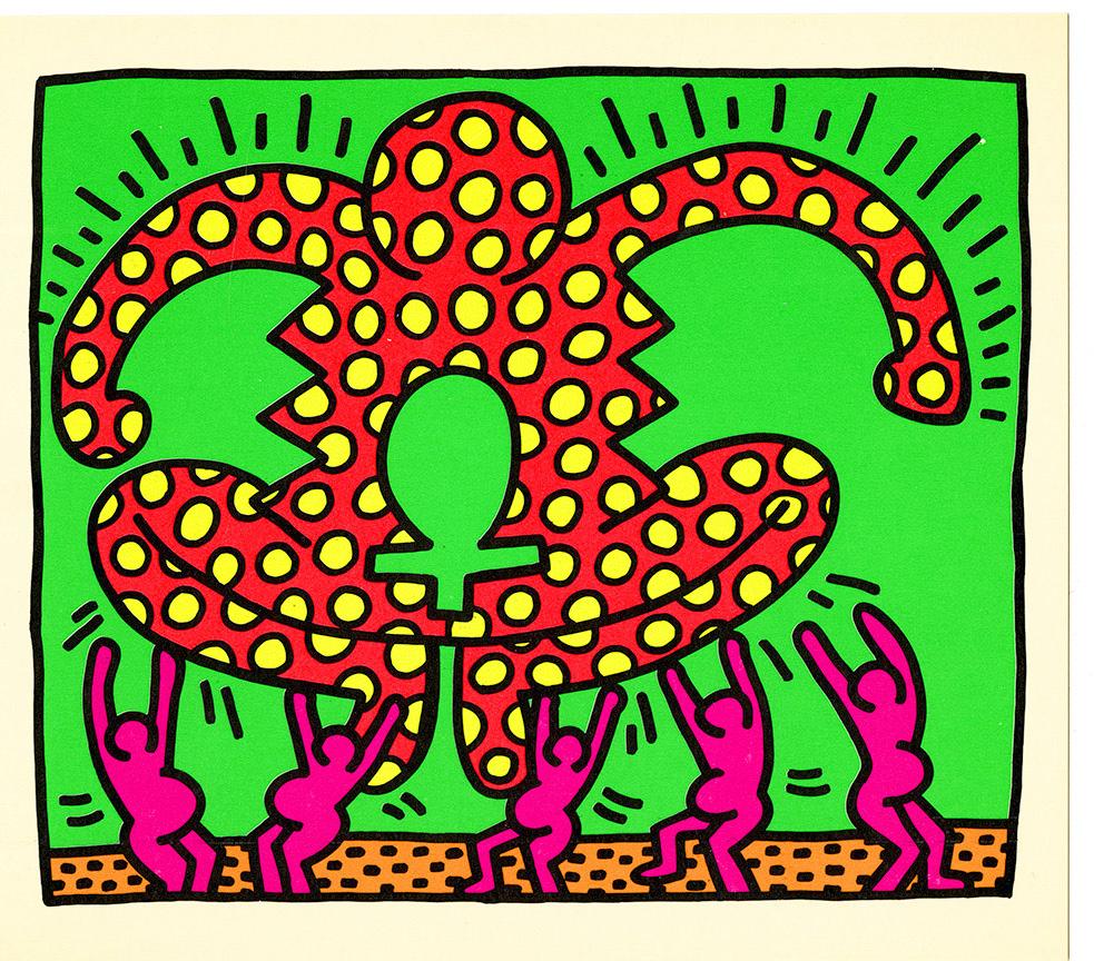 Keith Haring Fertility: set of 5 announcements 1983 (Keith Haring Tony Shafrazi) For Sale 2