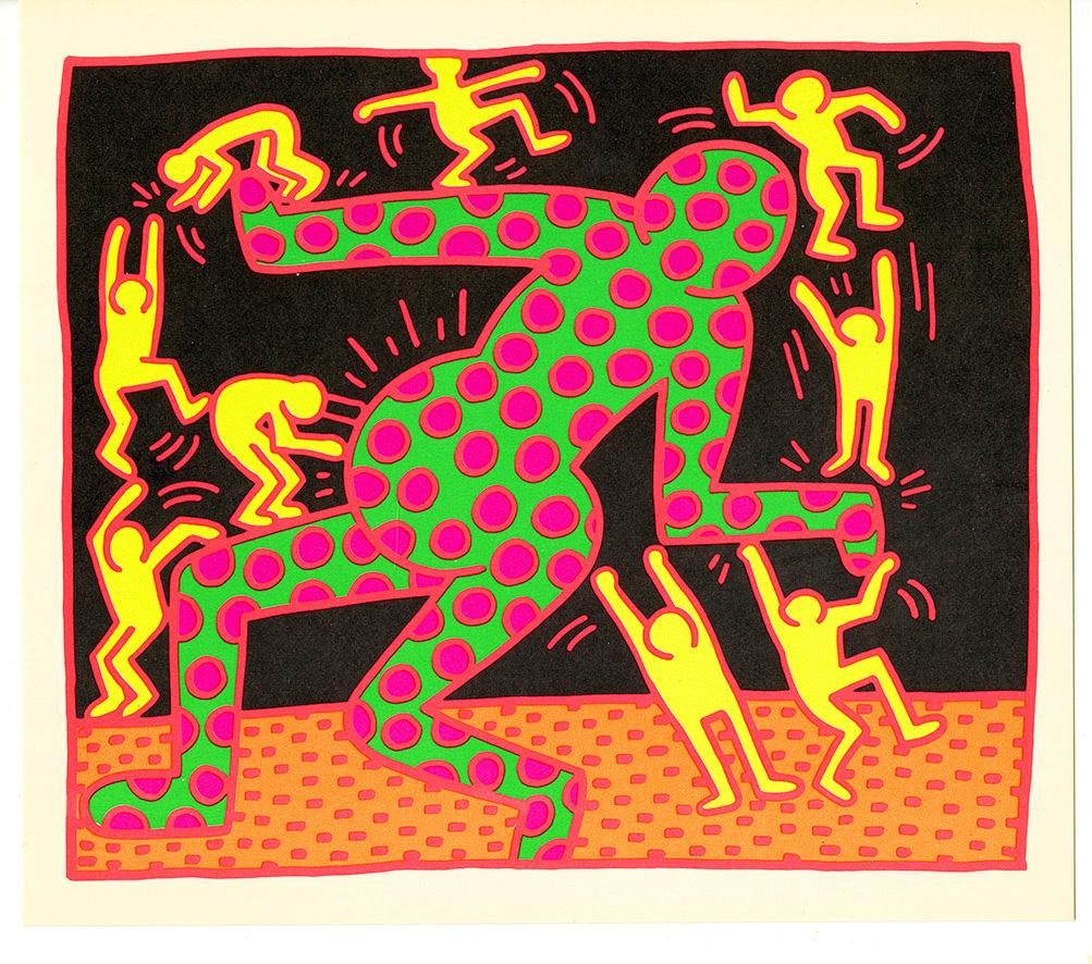 Keith Haring Fertility: set of 5 announcements 1983 (Keith Haring Tony Shafrazi) For Sale 4